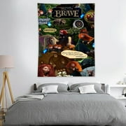 Tapestry Brave Princess Merida Wall Hanging Decor for Bedroom Wall Art Funny Home Decoration 30x40in